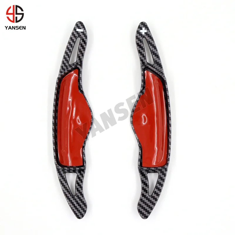 Schaltwippen Für Hyundai Lenkrad - Carbon Optik Rot Für Elantra, Sonata, Tucson