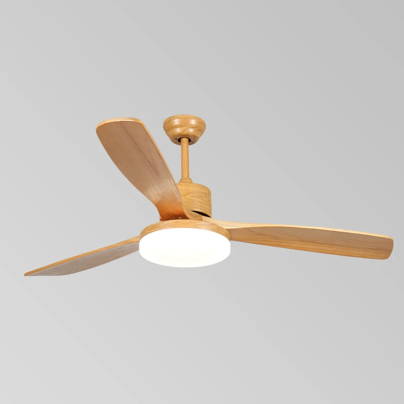 Fans Lamps Decorative Ceiling Fan Price Electric High Quality Powered White Simple Wooden LED Ceiling Fan Light