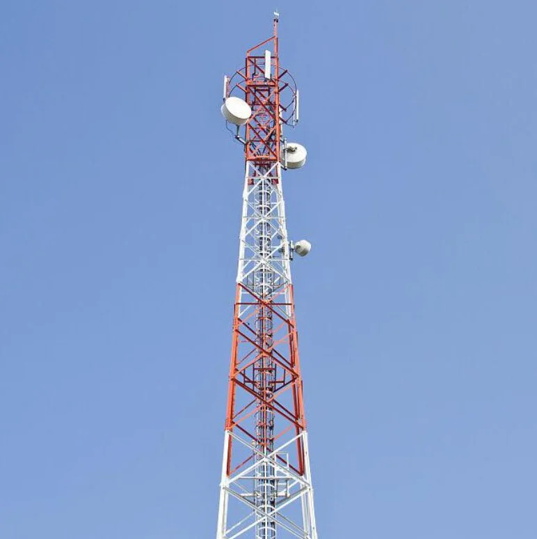 Communication Tower High Quality 35m Telecom Tower Hot DIP Galvanized Steel Three Pipes, Three Legs