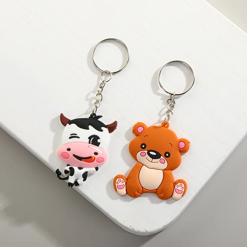 Wholesale OEM Customized Logo 3d/2d Rubber Designer Keychains
