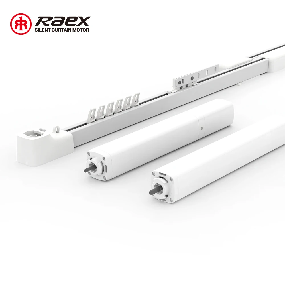 Smart Ceiling Rail Recessed Triple Remote Control Curved Double Electric Curtain Track System
