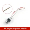 Aguja de irrigación con forma de 6.