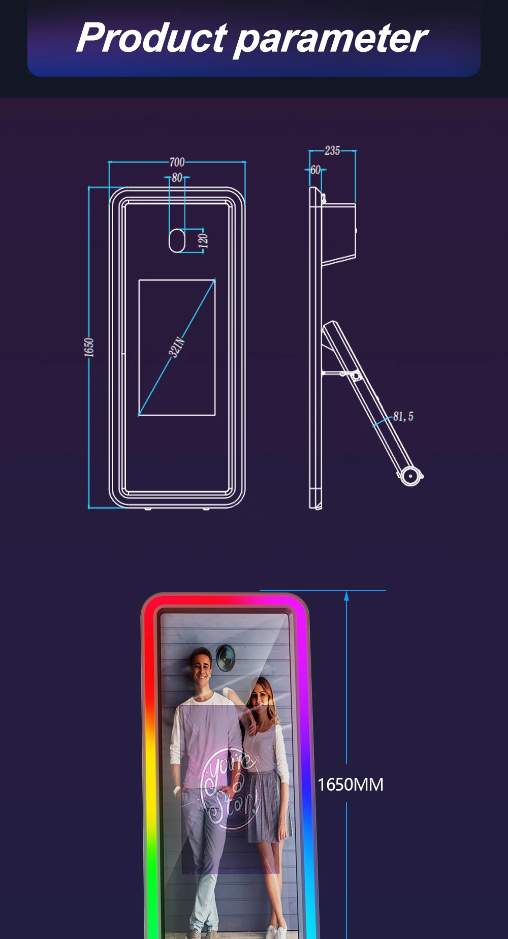 Touch Screen DSLR Photobooth: Party Photo Booth for Instant Camera Snapshots and Sharing