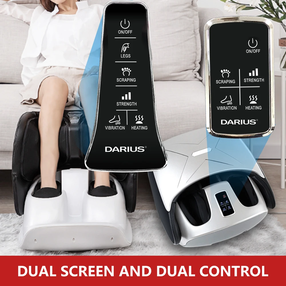 Electric Wireless Air Compression Heating Vibration Massage Leg Foot Calf Knee Massage Foot Massager Machine