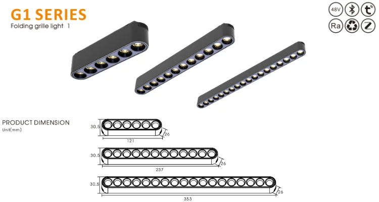 RONSE Ultrathin Magnetic Track Light 24V ETL Zigbi Magnetic Track Light ...