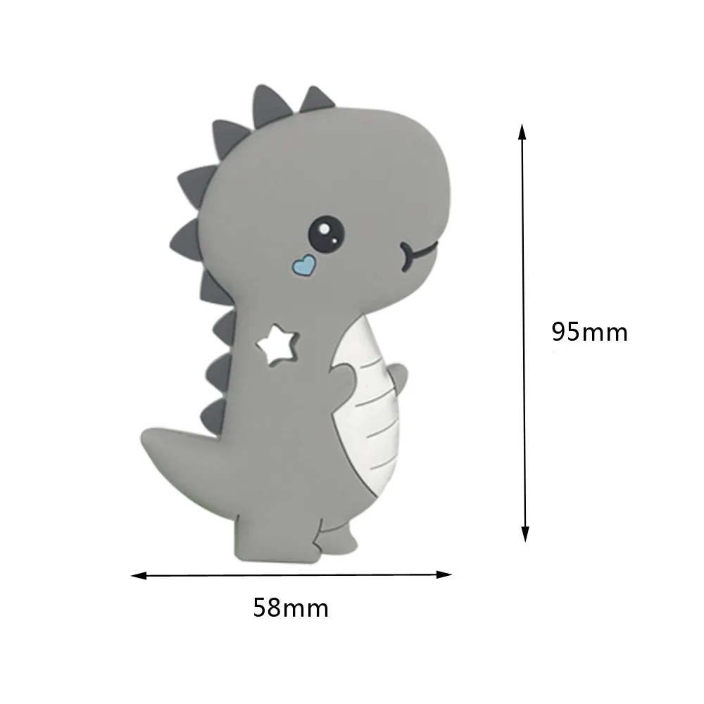 Dinosaur Baby Teether Rodent Animal Silicone Beads Chew Charms Food Grade Silicone Teether Bead Toy Gift