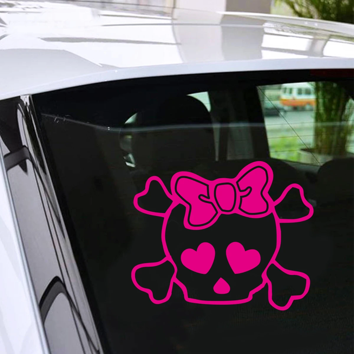 Cute Girly Skull Bow Vinyl Sticker Decal JDM Choose Size and Color 