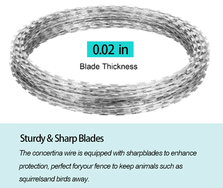 Jaguar 960mm Single Loop Coil Diameter Concertina Razor Barbed Wire ...