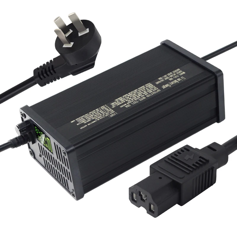 High-Power 48v 15a Aluminum Electric Car Battery Charger New Intelligent Adjustable Lithium Battery Charger with 220v Input