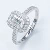 14k emrald moissanite ring