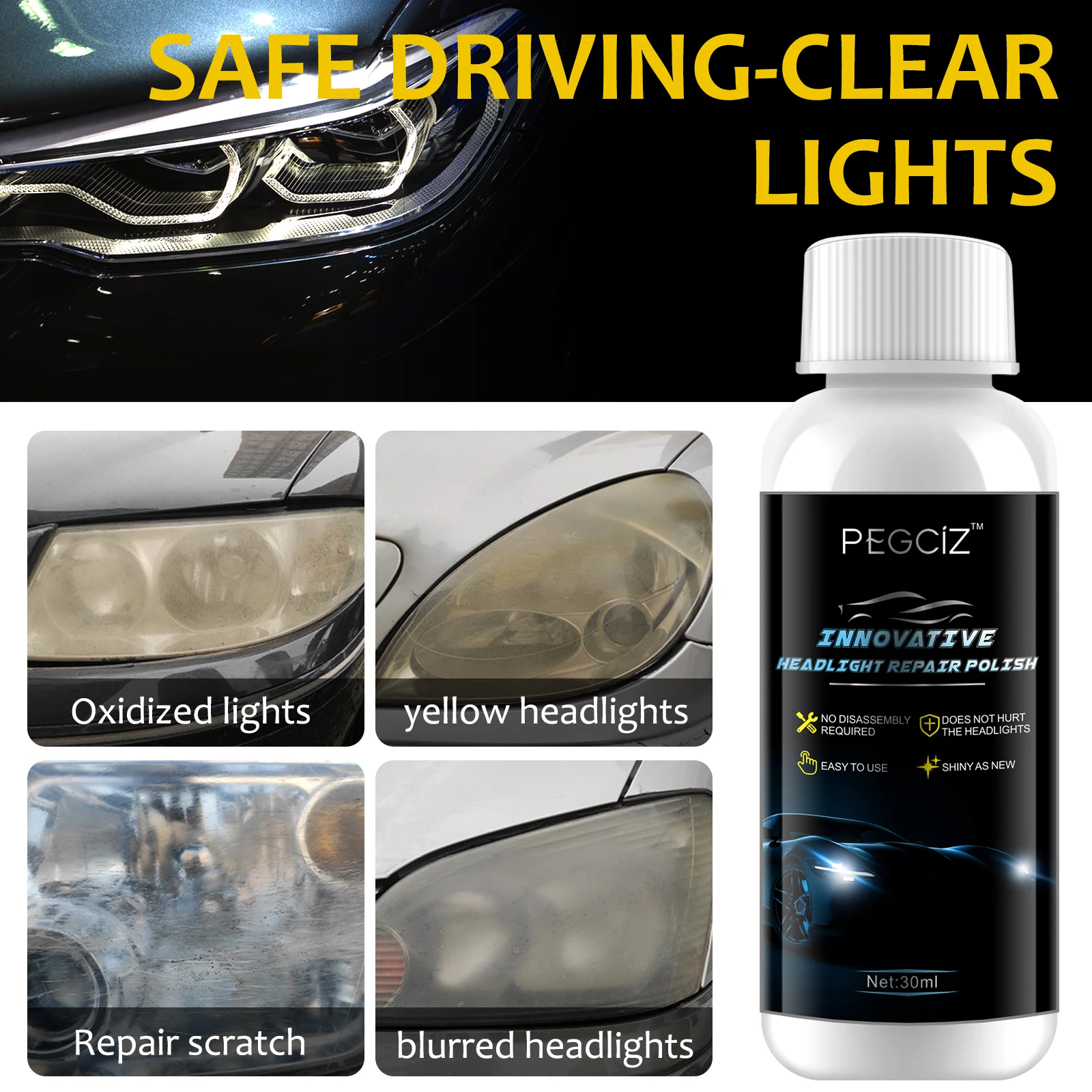 Powerful advanced headlight repair polish 20ml