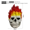Calavera de llama roja