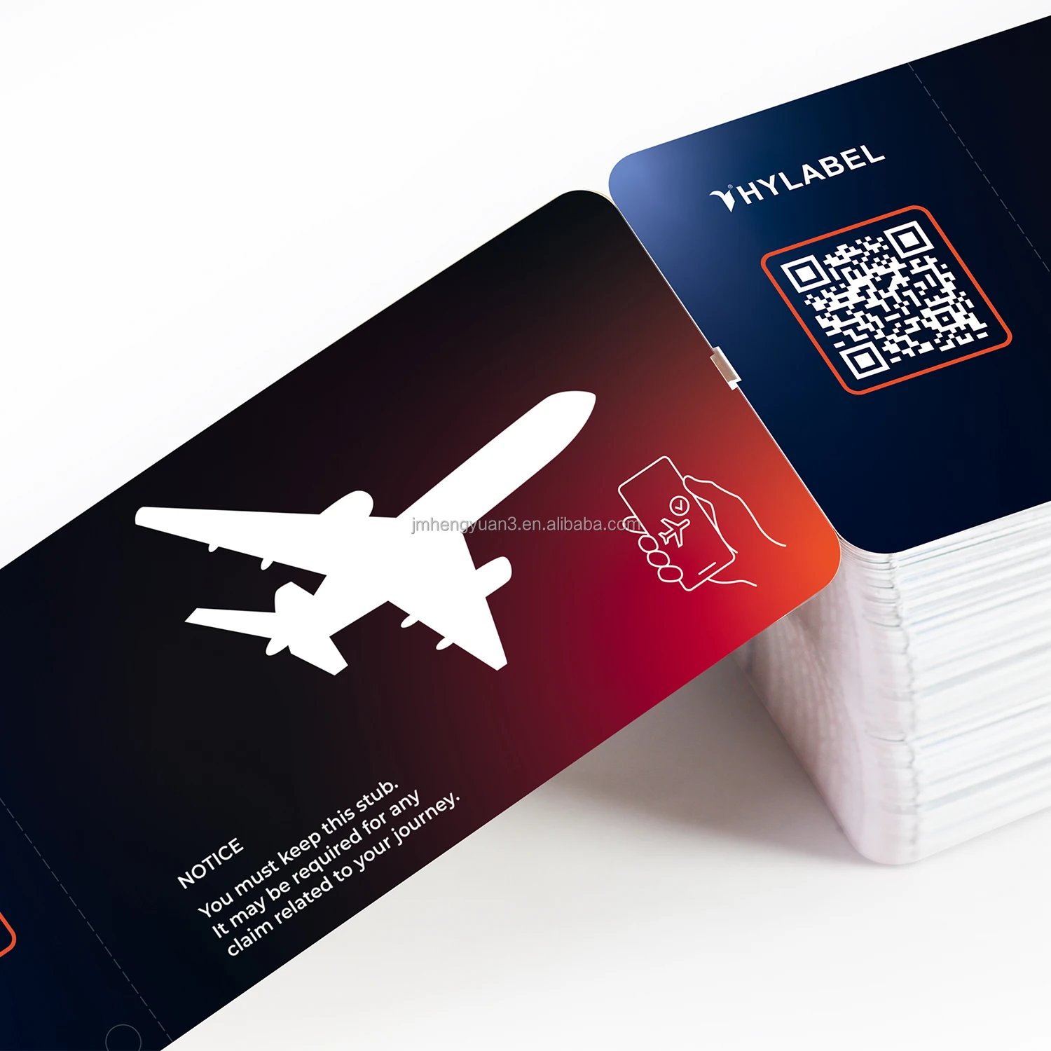 Printing Factory Custom Thermal Cardboard  for Airline Boarding Pass Thermal Paper