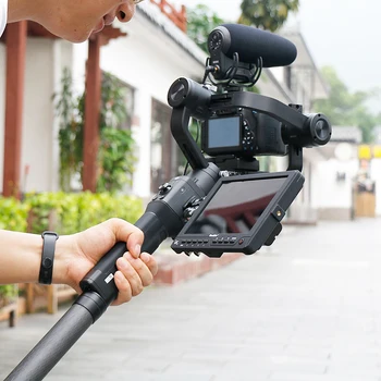 Carbon Fiber Extension Monopod Pole for Osmo Action 2 GoPro Hero Ronin S/SC Extendable Rod Handheld Stick Gimbal Handle Grip detail image