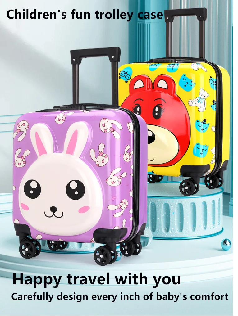 Customize Pattern Fashionable Cartoon Suitcase Bag Kids Luggage ...