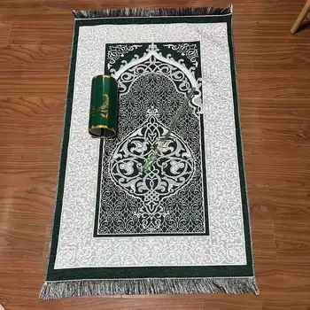 Nicro New Design Eid Ramadan Supplies Praying Rug Set With Pray Beads Muslim Islamic Gift Custom luxury  Portable  Prayer Mat