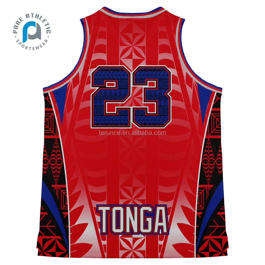 Subliminator Tonga Basketball Jersey Black White