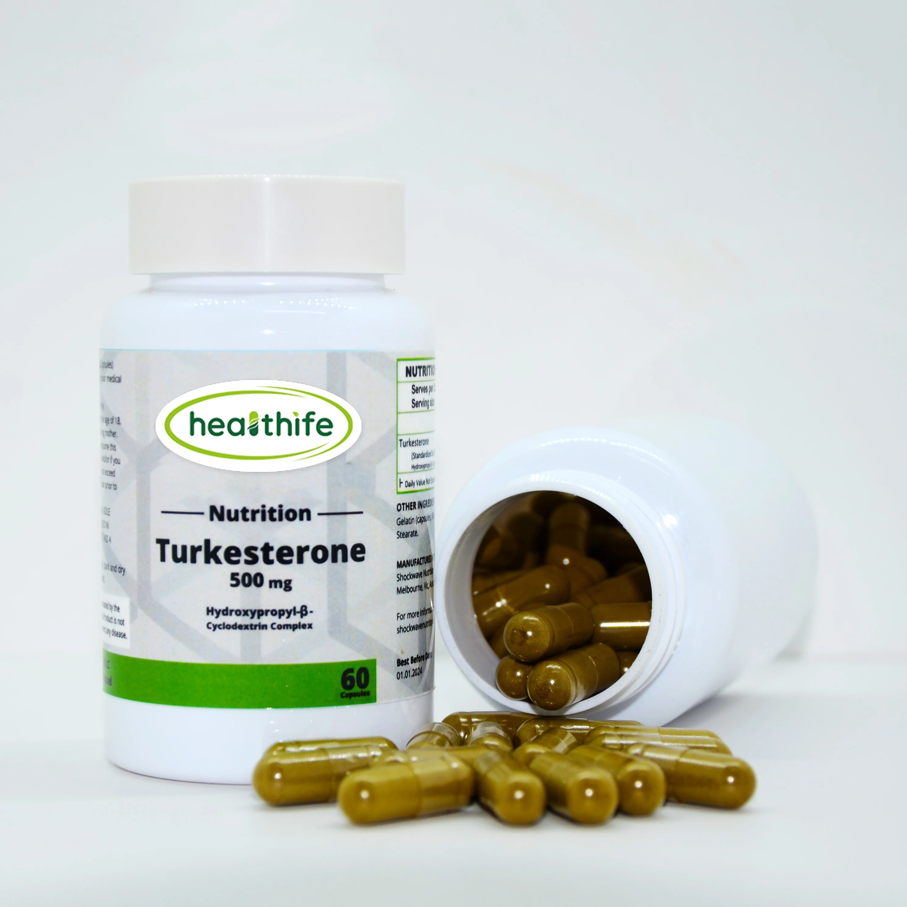 Plant Extract Ajuga Turkestanica Extract Powder 40 500mg/60caps/bottle Turkesterone Capsules