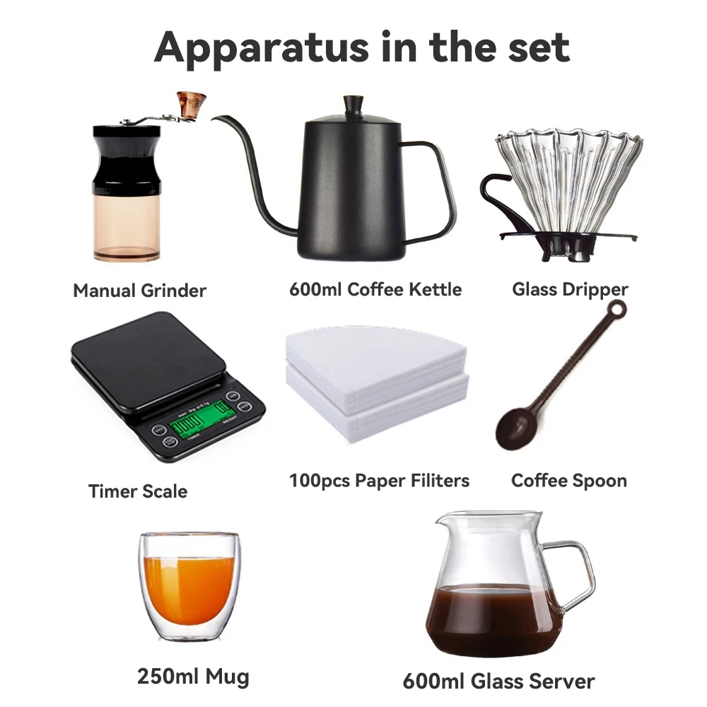 Yoshan Outdoor Barista Coffee Grinders Travel Kit Gift Filter Machines