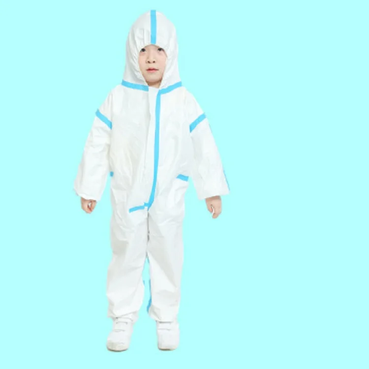 Aeofa индивидуальный полипропиленовый + полиэтиленовый одноразовый костюм для защиты от воды Детский микропористый детский белый Одноразовый комбинезон