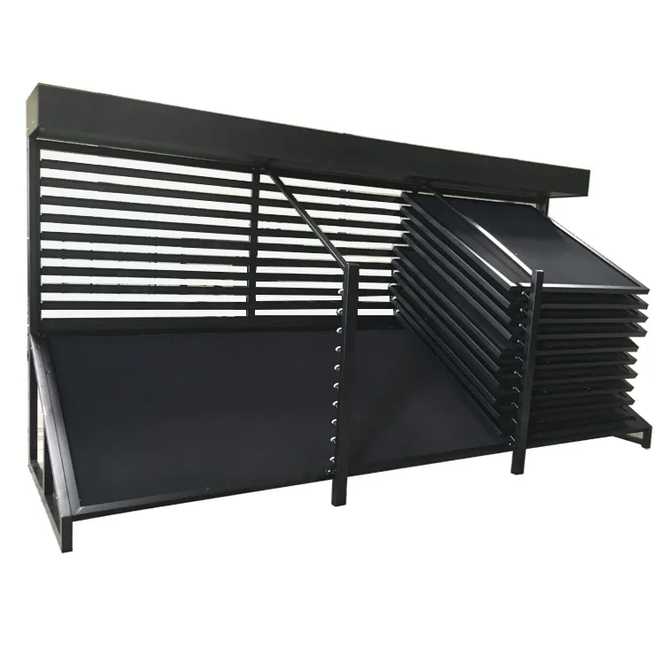 Slanting Type Double Rows Granite And Marble Sliding Tile Display ...