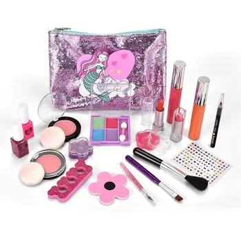 Lipstick Eyeshadow Nail Polish Kids Cosmetic Set in Unicorn Box