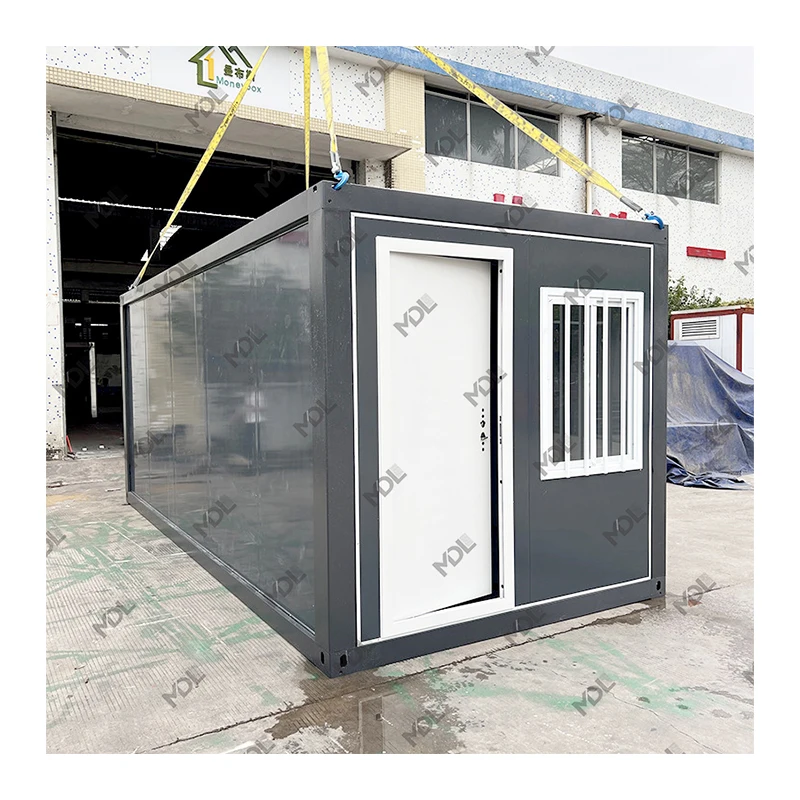 Moneybox 20ft Flatpack 3 in 1 Folding Prefab Expandable Cabin Container Homes House Bungalow