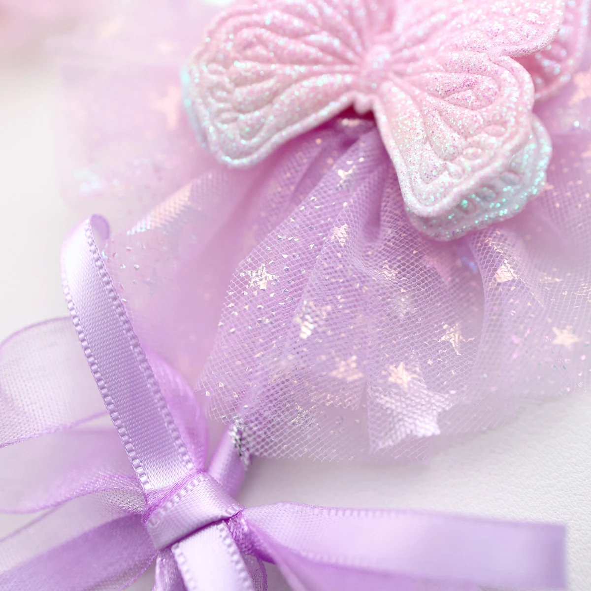 Princess Tulle Wand For Kids Butterfly Wands Cat Toy Baby Glitter Stick