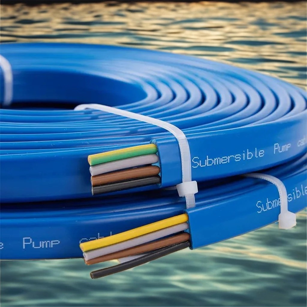 HUAQI Cable para Bomba de Pozo Profundo Resistente y Flexible con Conductor de Cobre e Insulación PVC/EPR Venta al Por Mayor de Cables Eléctricos