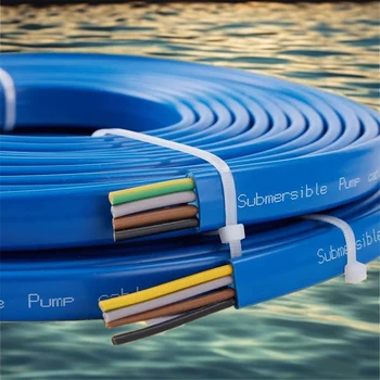 HUAQI Deep Well Pump Cable Submersible Cable Flat Pump Cable