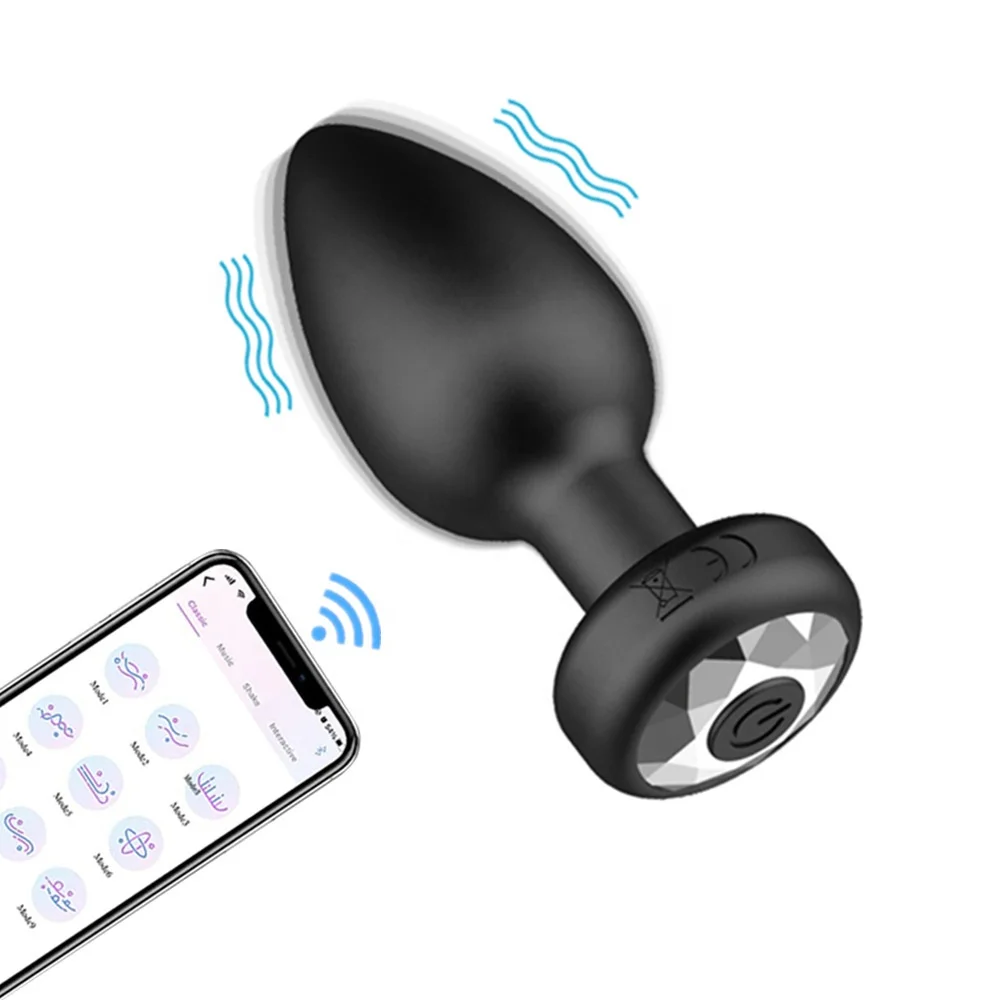 APP Control Vibrating Ball Hush Vibrator Big Plug Silicone Butt Plug Anal Plug Sex Toys for Man Woman Couple