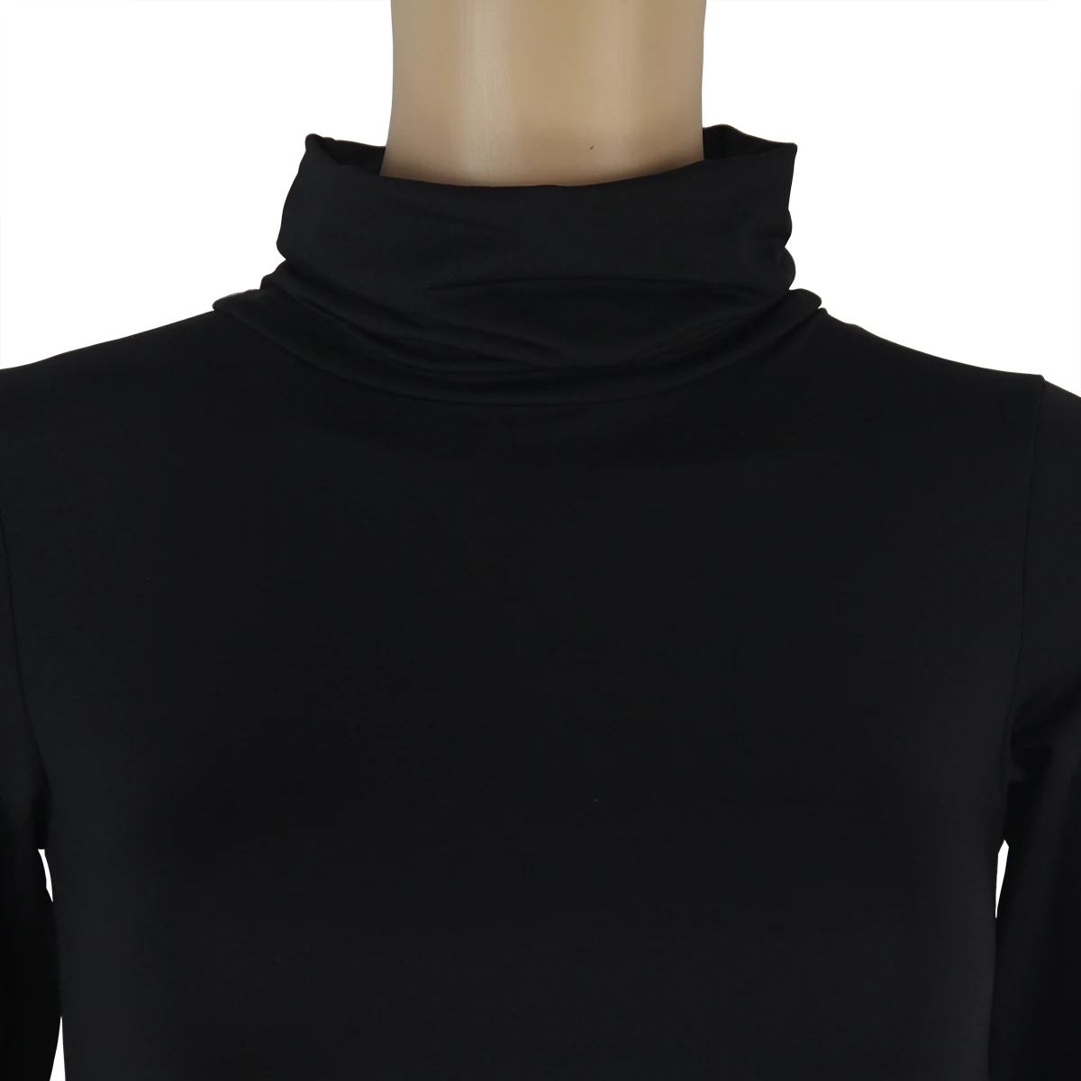 Custom Long Sleeve High Neck Solid Color Women Sexy Tight Fashion Woman Blouses Compression Women Autumn