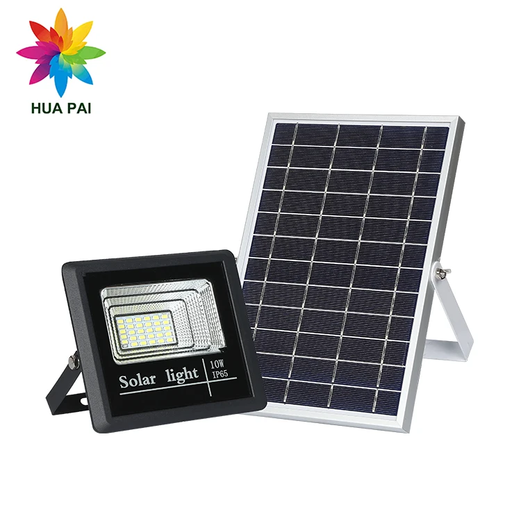 HUAPAI 2020 cheap lithium battery 10w 25w 40w 60w 100w 200w 300w solar led flood light
