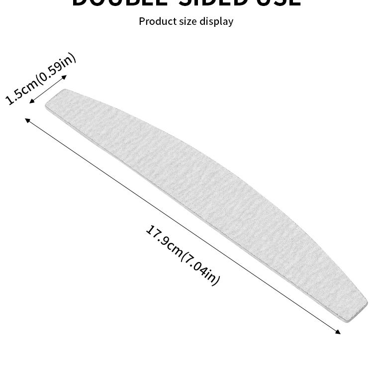 Custom Printed Biodegradable Double Side Wooden Nail File Zebra Nails