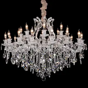 Home Decor Wedding Decorative Lighting Large Luxury Nordic Modern K9 Crystal Clear Chandelier Light