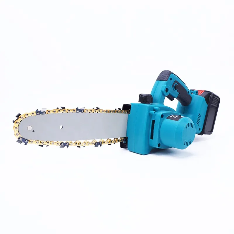 MKT 21V 10 Inch Battery Tools Cordless Lithium ChainSaw Wood Cutting Machine Garden Electric Power Long Reach Chain Saw