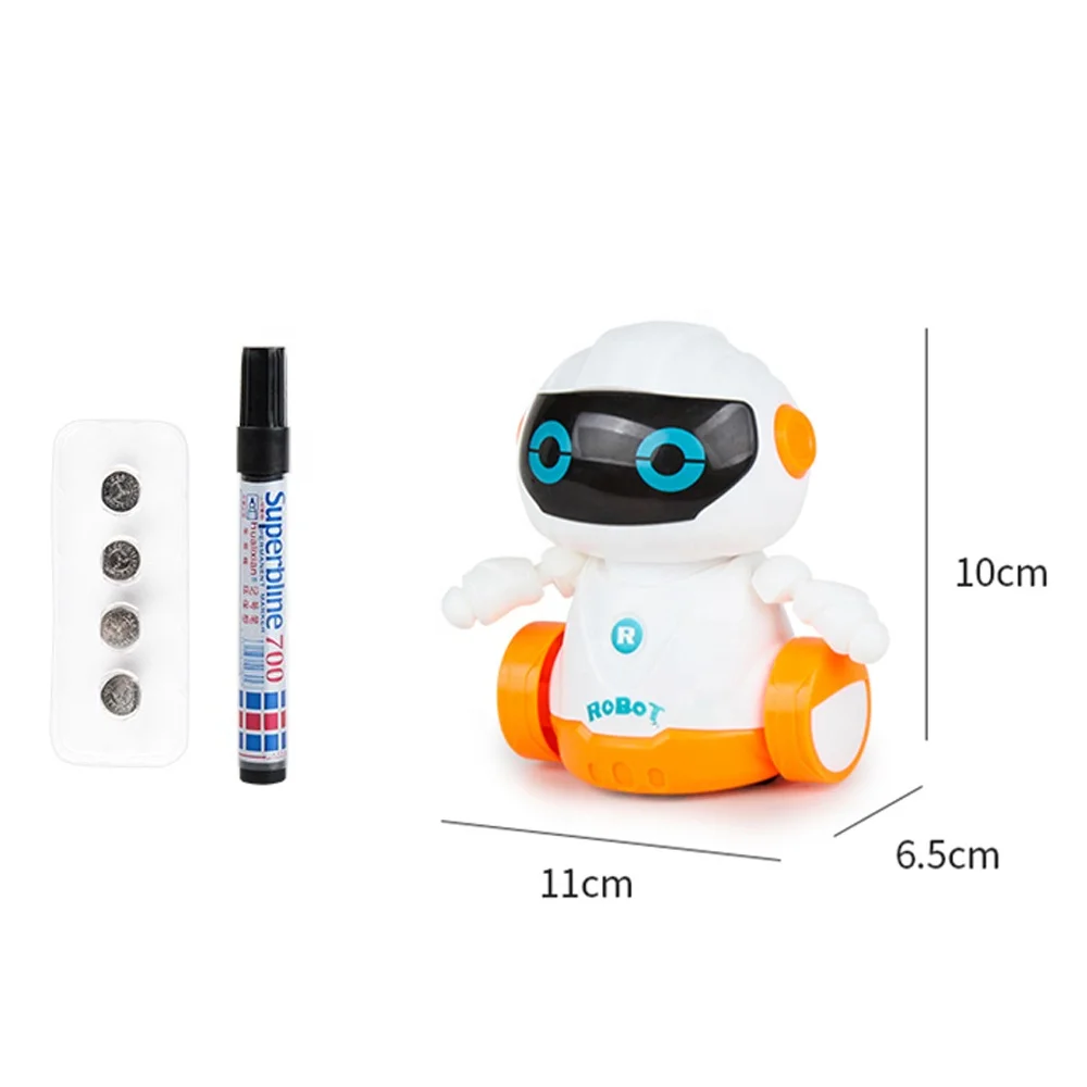 DIY Line Follower Robot Kids Toy Robots Technology Educational Inductive Robot Toy Trajectory Walk Function With Led Light
