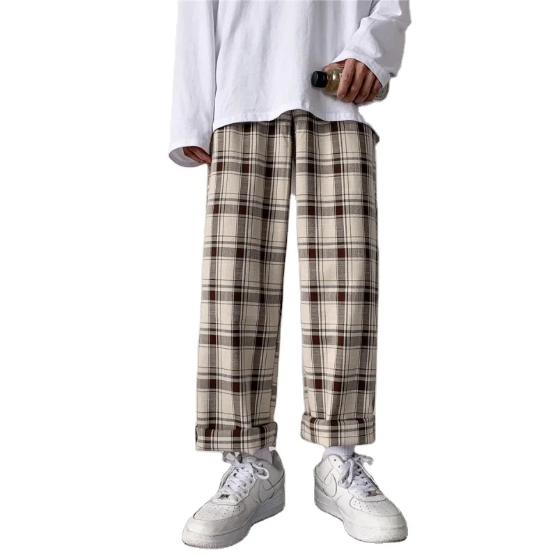Korean Fashion Checked Trousers 