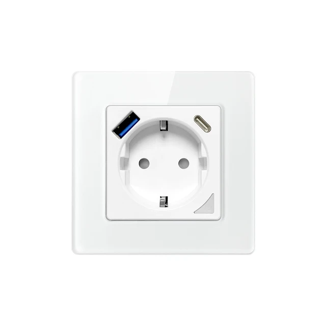 Smart Socket Plug inwall Switch Socket WIFI Outlet Tuya Alexa Google Home UK/EU/FR/Universal smart switch smart home