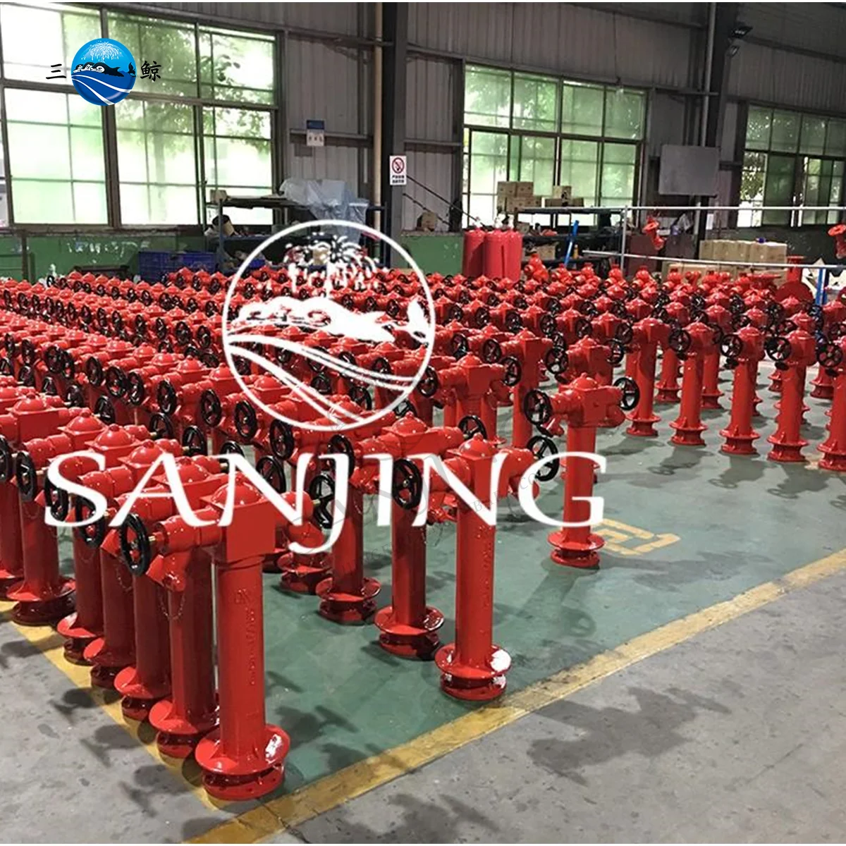 Factory Wet Pillar Fire Hydrant 2 Way Landing Valve Oblique Type With