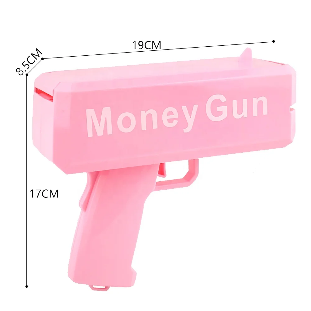 Pistolet à Billets LED – Money Gun Avec 100 Faux Billets, Effet Pluie D’argent, Moteur Rapide, Fête, Mariage, Jeu