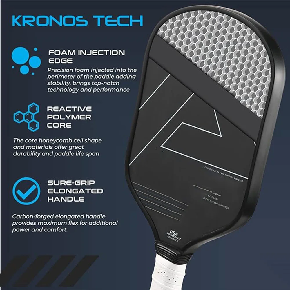 Thermoformed Unibody Pickleball Paddle - Carbon Friction Textured ...