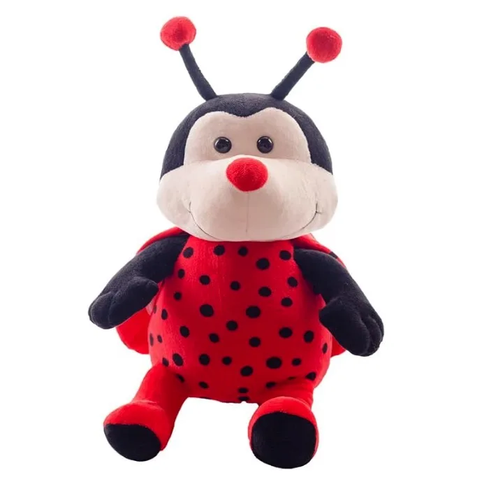 Cuddly Ladybug Plush Stuffed Toy Insect Ladybird Soft Toys Stuffed Ladybird Beetle Plushies Animal with Wings