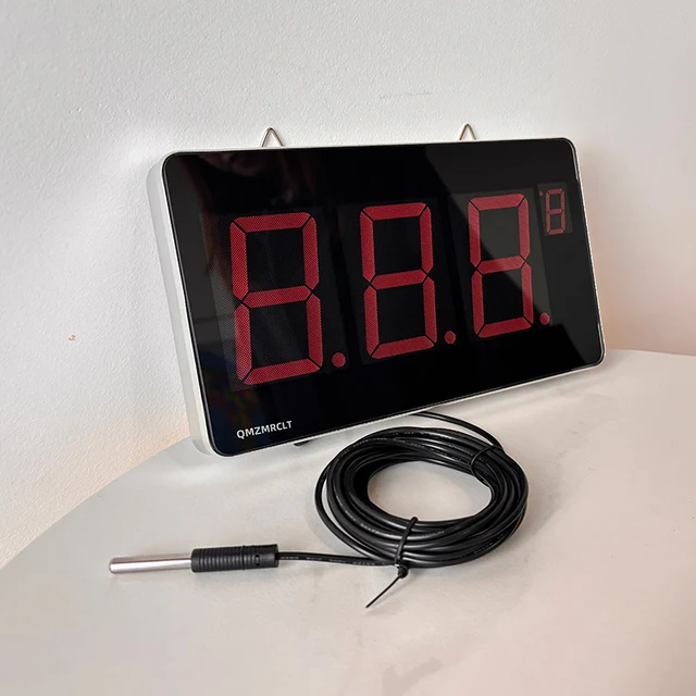 QMZMRCLT Home Electronic LED Pool Thermometer Large Screen Digital Temperature Detector for Indoor Outdoor for Sauna Room Probe