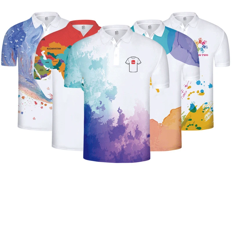 Factory Customised Sublimation Print Polo Shirt Event Advertising Culb Uniform T Shirt Custom Logo Golf Polo Shirt Unisex