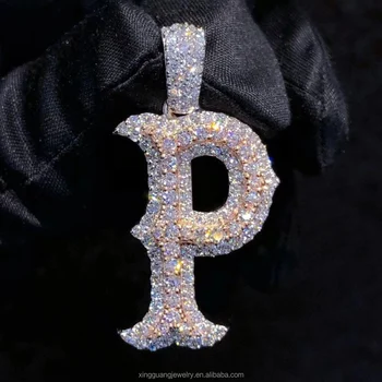new custom hiphop diamond Pendant 925 Sterling Silver CRA VVS Moissanite Pendant custom Fine Jewelry Pendant for men
