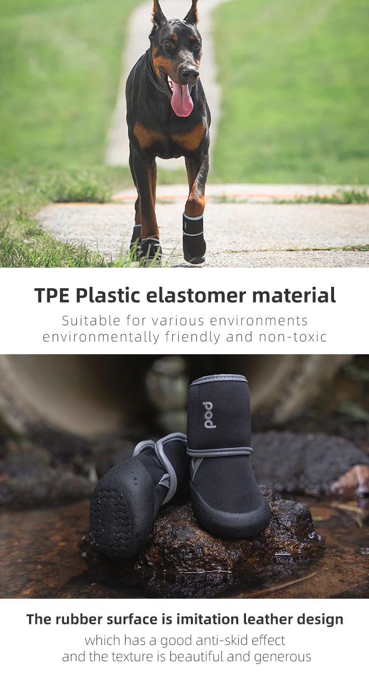 Dog Shoes Waterproof Dog Paw Protection Pads Anti Slip Shoes For Dog