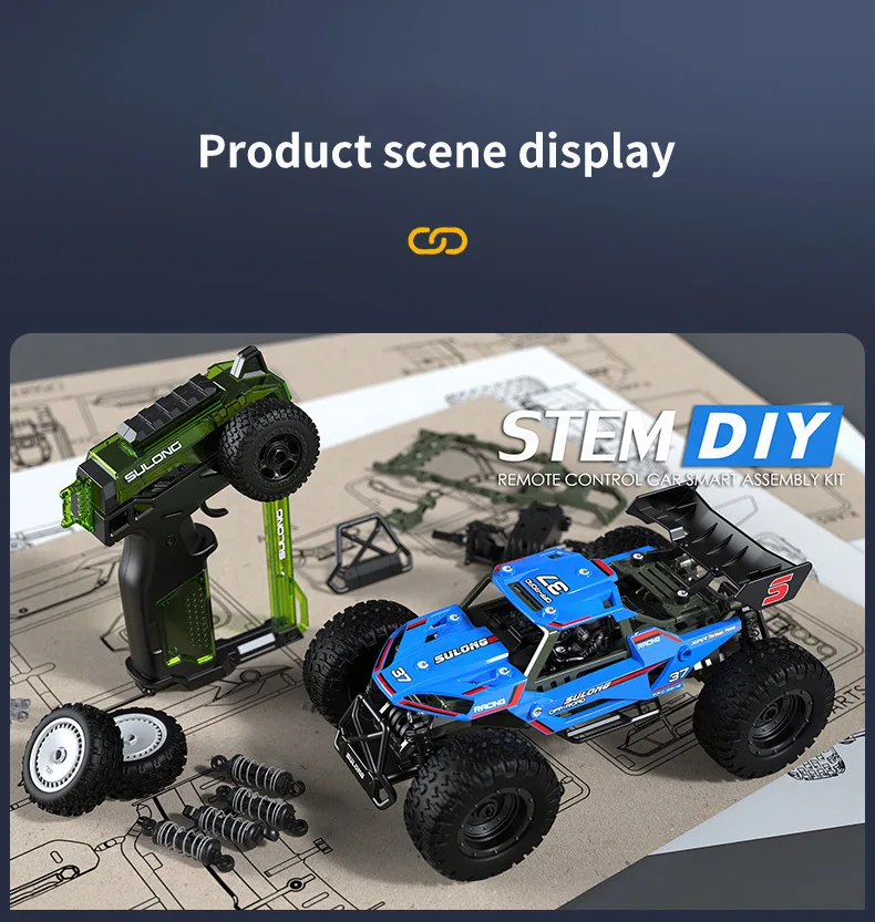 DIY STEM Education Smart Assemble 1/16 2.4G RC Car Kit DIY STEM Education Smart Assemble 1/16 2.4G RC Car Kit