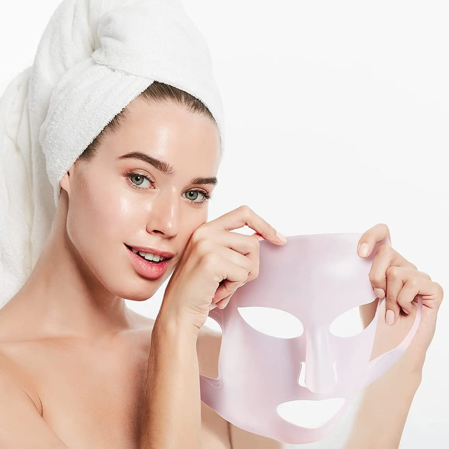 Reusable Silicone Face Mask Holder for Sheet Masks Moisturizing Facial Mask Cover Prevent Evaporation Beauty Face Tool