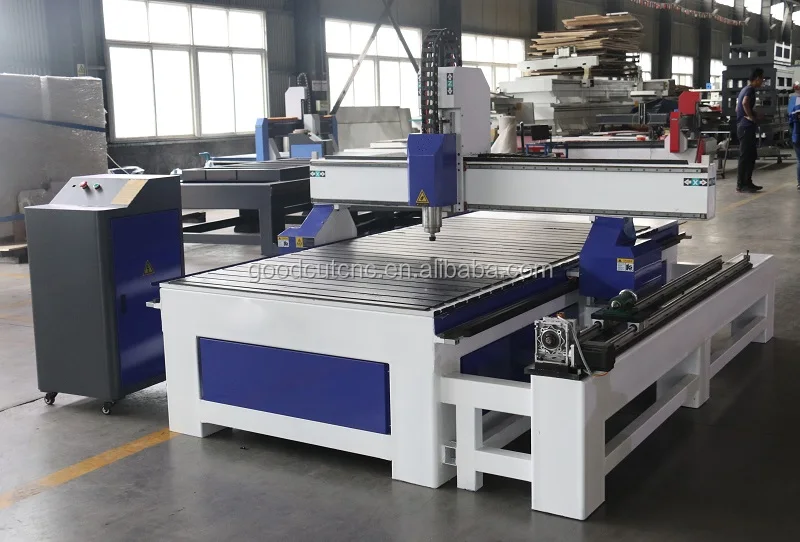 Welded square Steel Frame 1325 4 Axis Desktop Cnc Router with Rotary for Furniture Making Made in China
